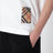 T-shirt craie en coton avec appliqué en cachemire