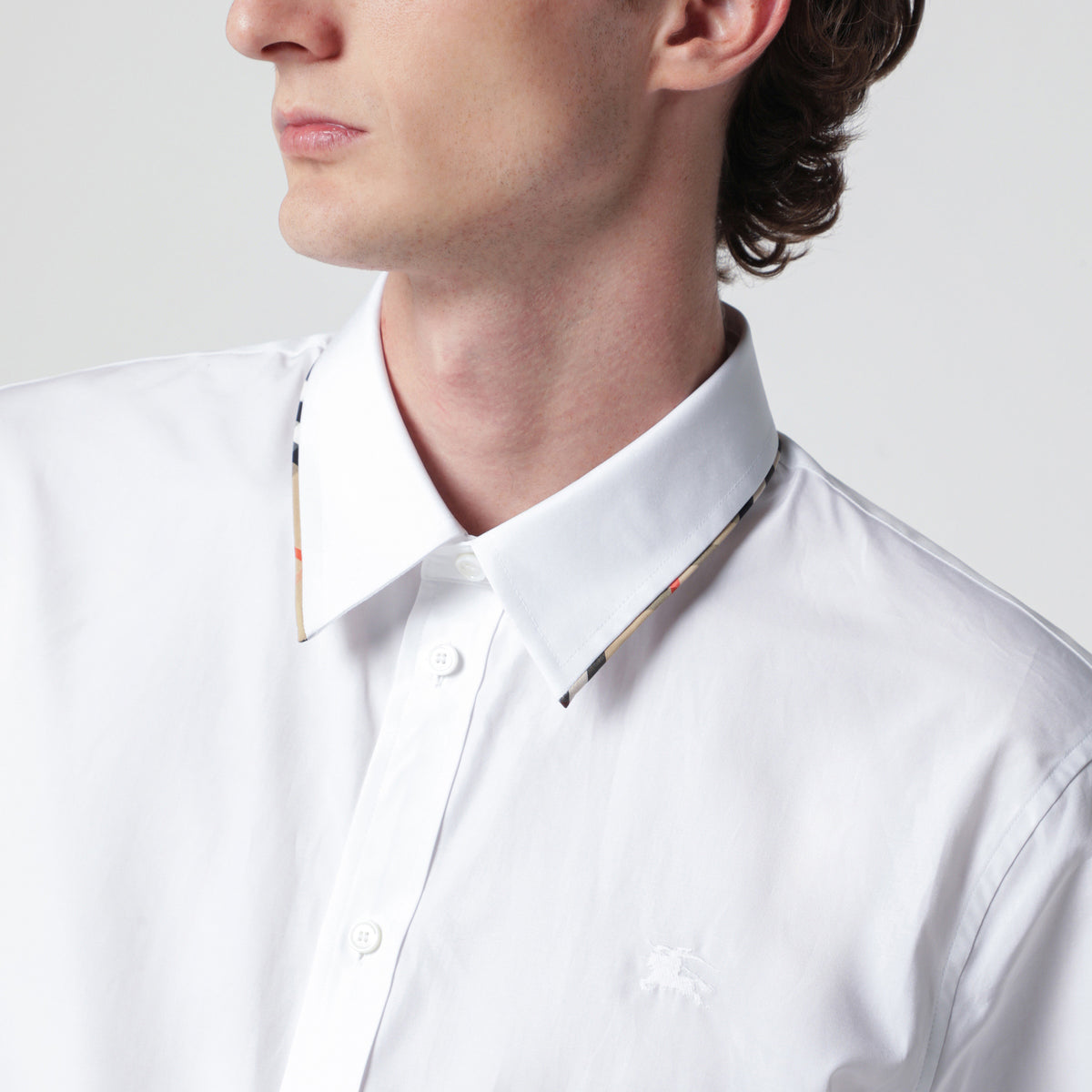 Camicia bianca in popeline di cotone