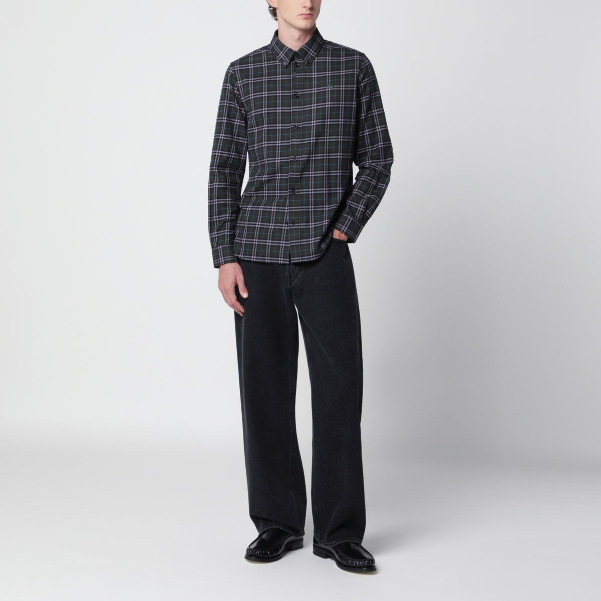 Camicia Check verde Marsh in cotone