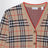 Beige Burberry Check cardigan in wool