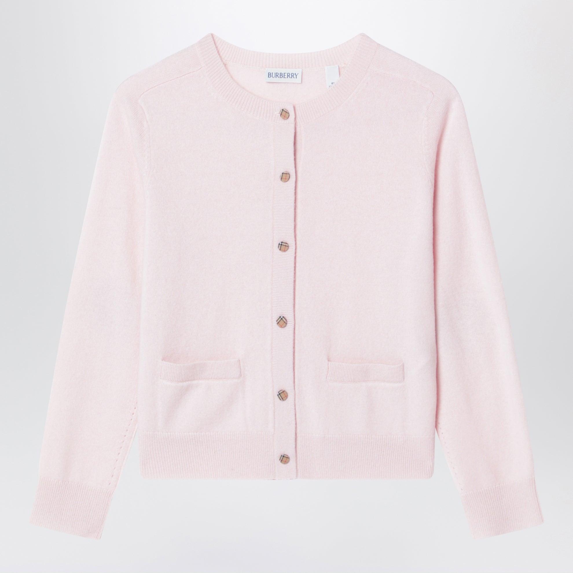 Cardigan rose en laine et cachemire