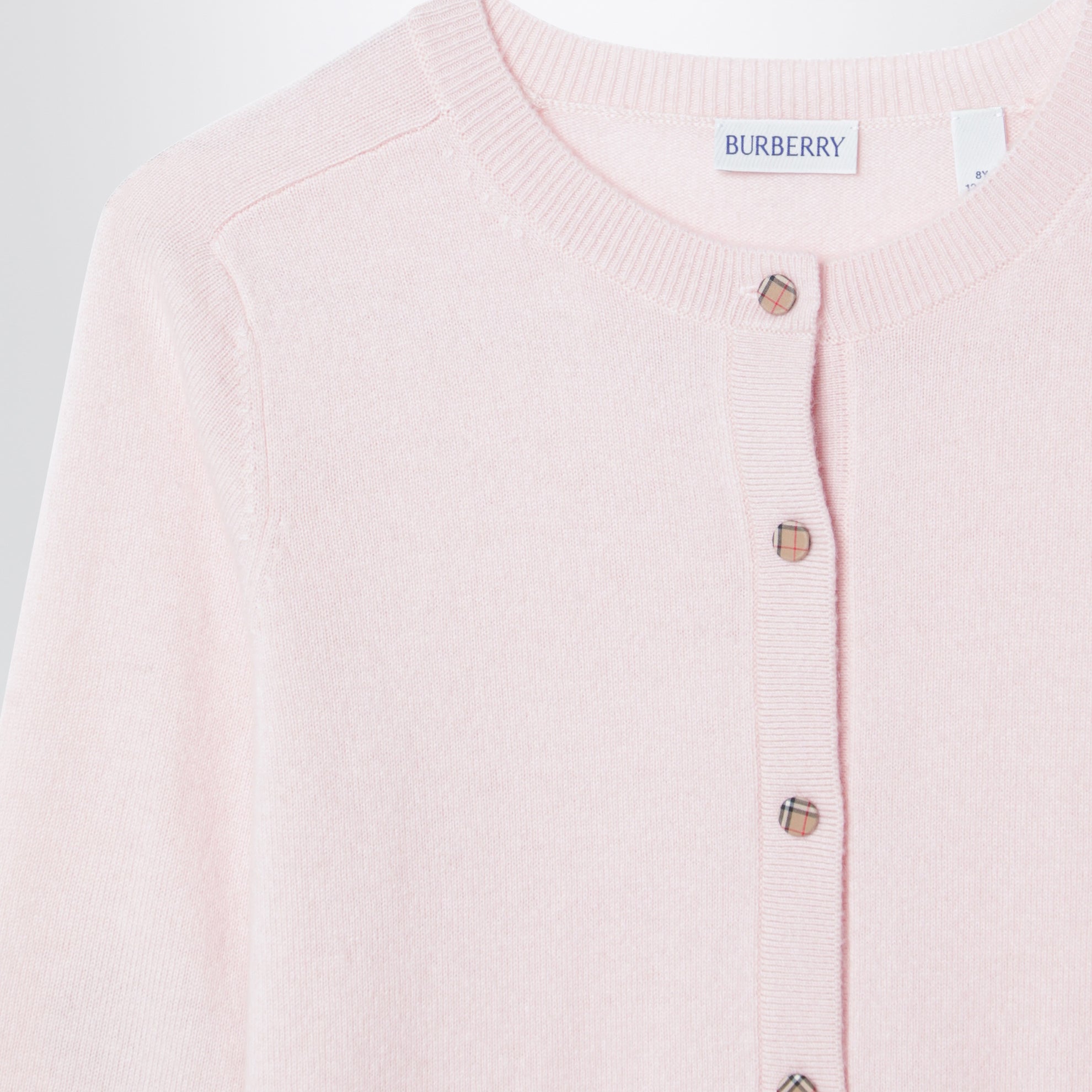 Cardigan rose en laine et cachemire