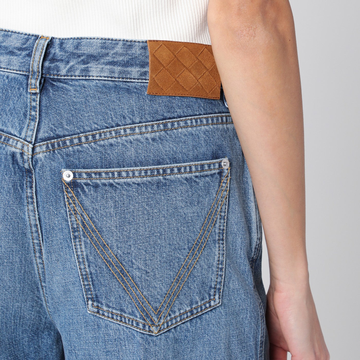 Jeans palazzo bleu moyen