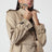 Trench court beige miel