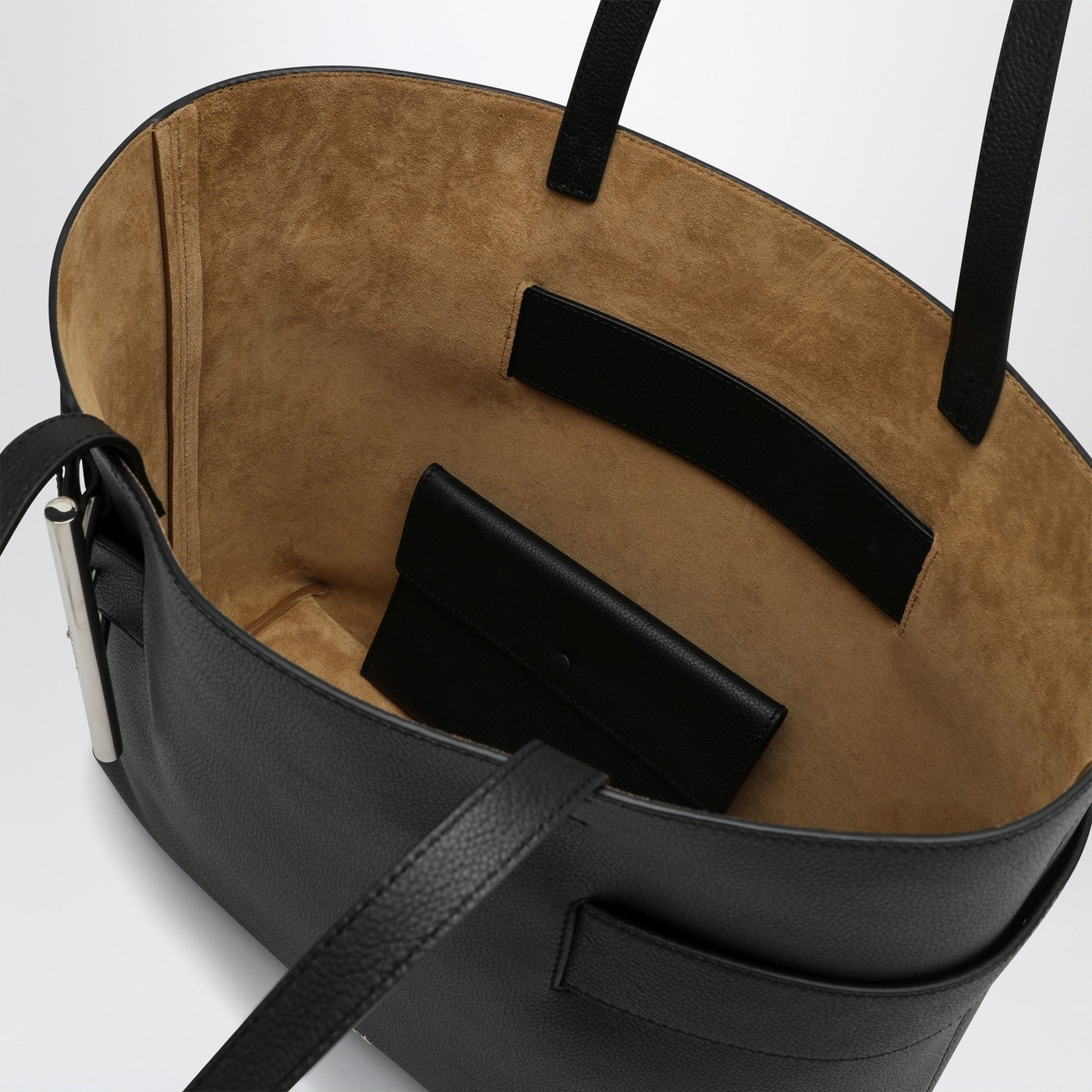 Borsa shopper McQueen Sling T-bar nera