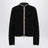 Giacca con zip nera in pile effetto teddy