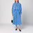 Abito midi con fiocco con stampa blu