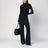Pantalone cargo nero in misto cotone