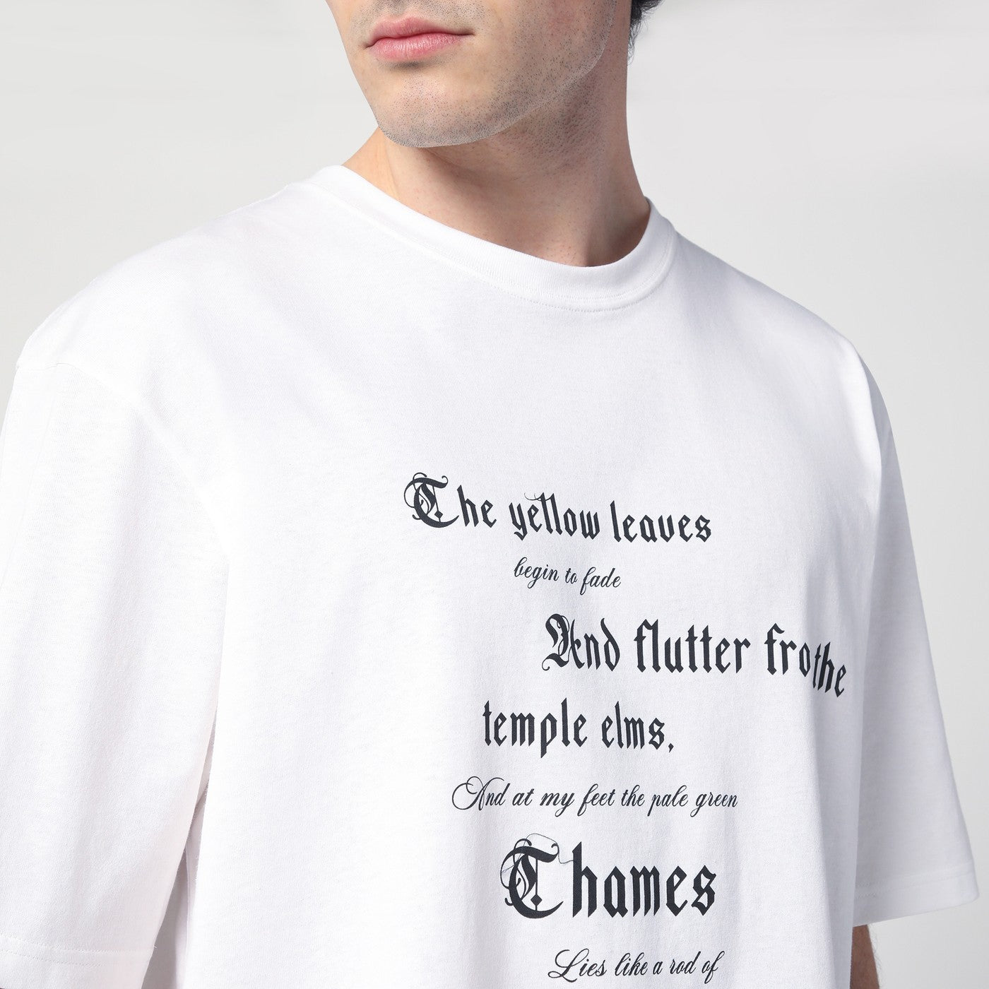 T-shirt bianca in cotone