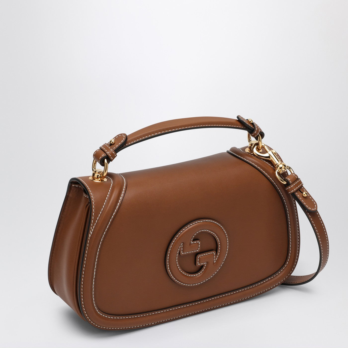 GUCCI ブラウンレザー バッグ GUCCI Mini Blondie brown shoulder bag | TheDoubleF