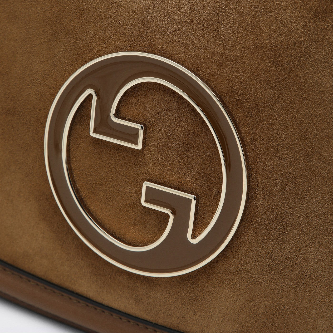 Sac à bandoulière Mini Blondie marron en daim