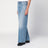 Wide light blue jeans with faded effect