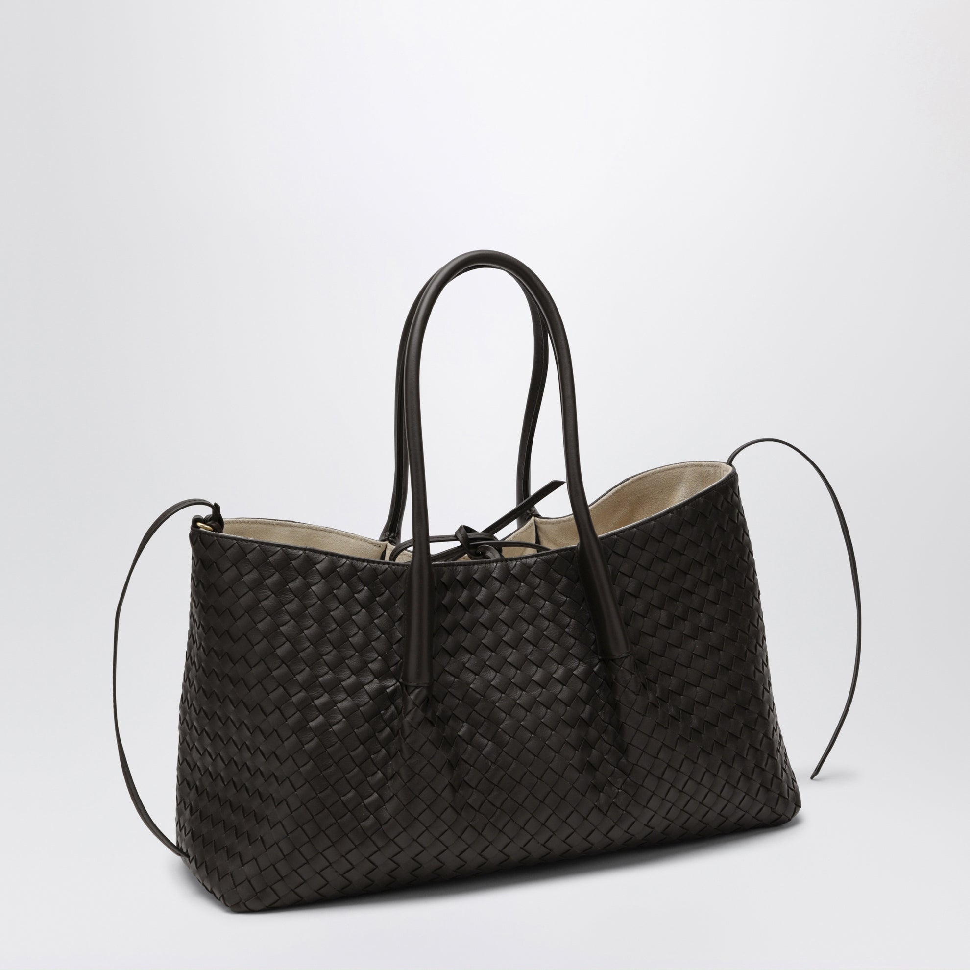 Pinacoteca large bag in espresso/écru