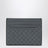 Porte-cartes Intrecciato Piccolo en cuir noir Thunder