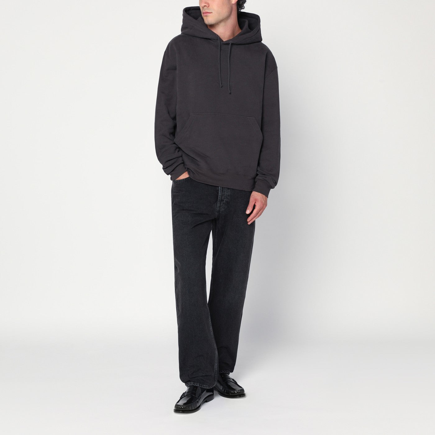 Grau Hoodie mit Logo