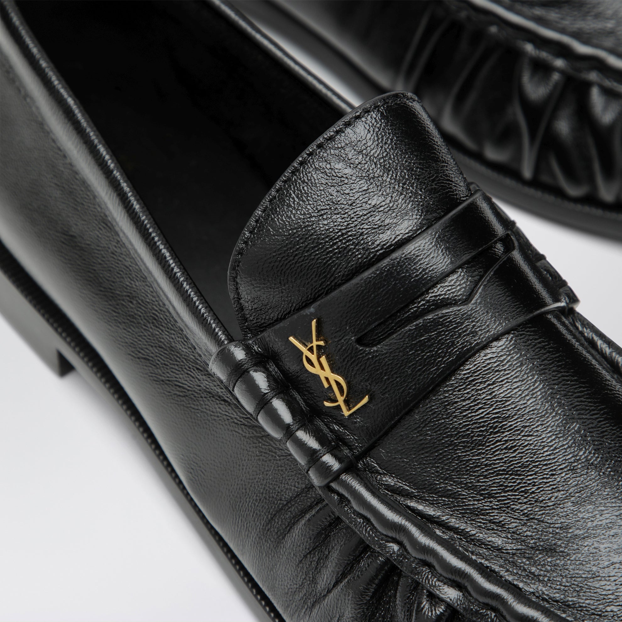 Mocassins Le Loafer souples en cuir verni noirs