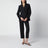 Black Double-Breasted Wool-Blend Jacket