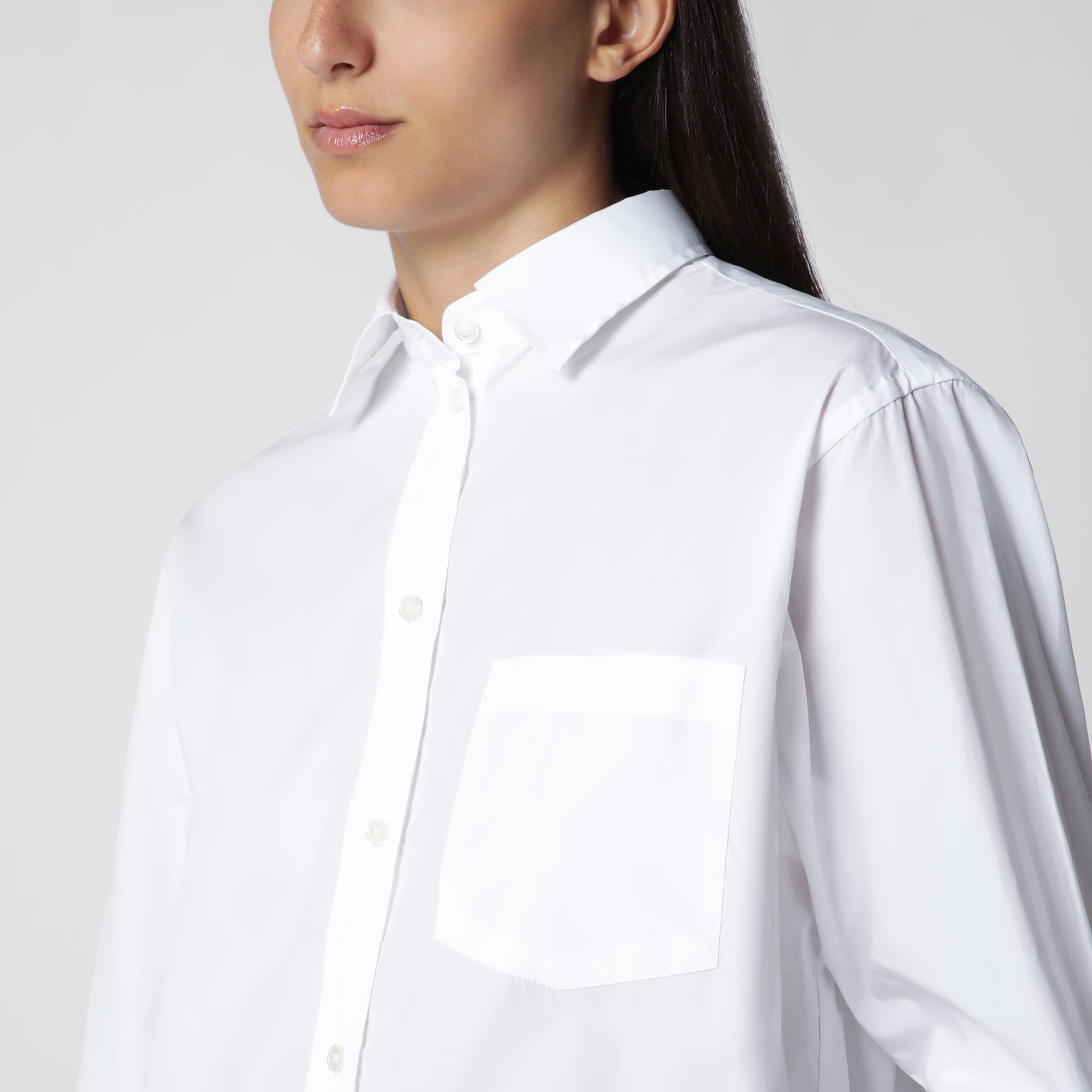 Chemise en coton blanc optique