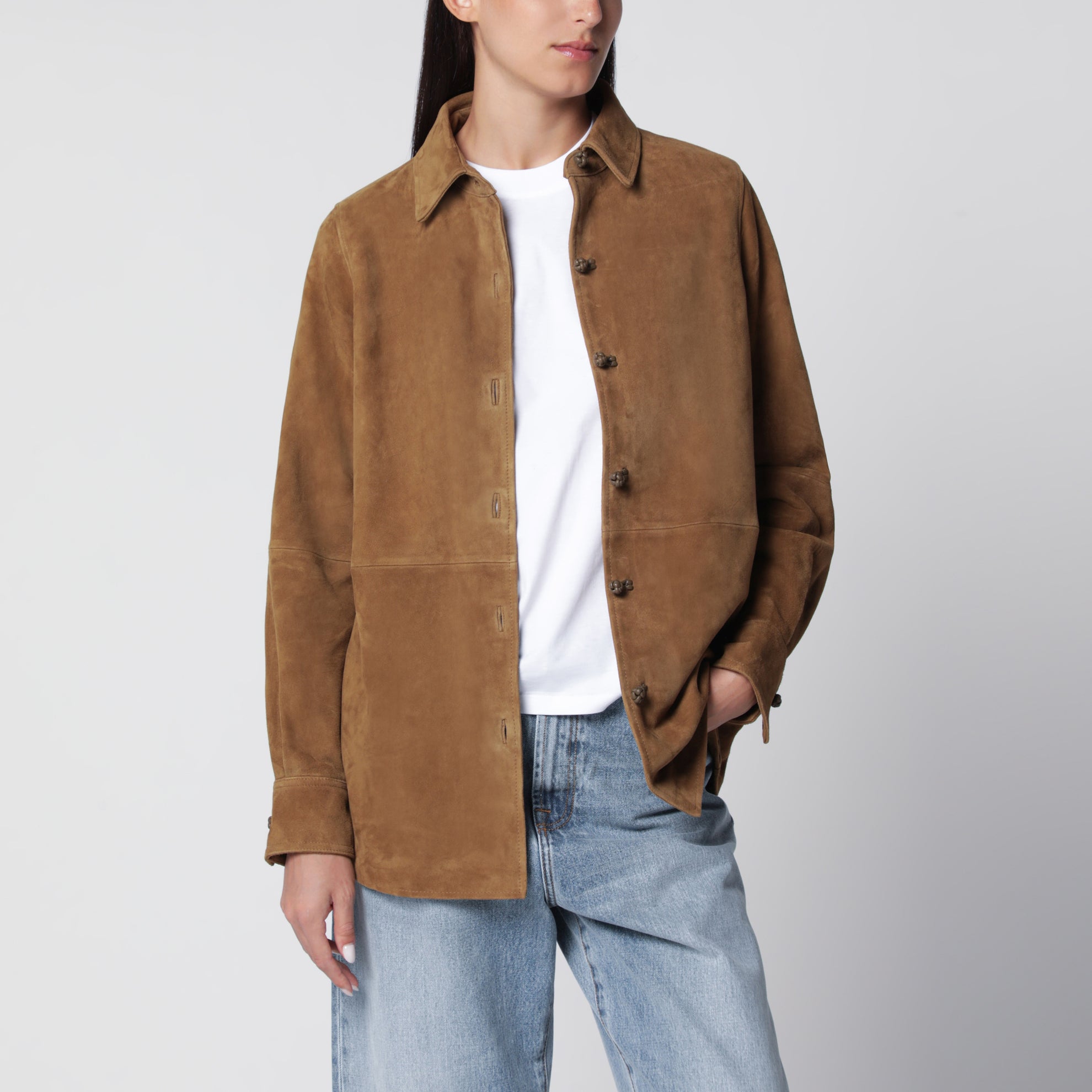 Sage Suede Overshirt