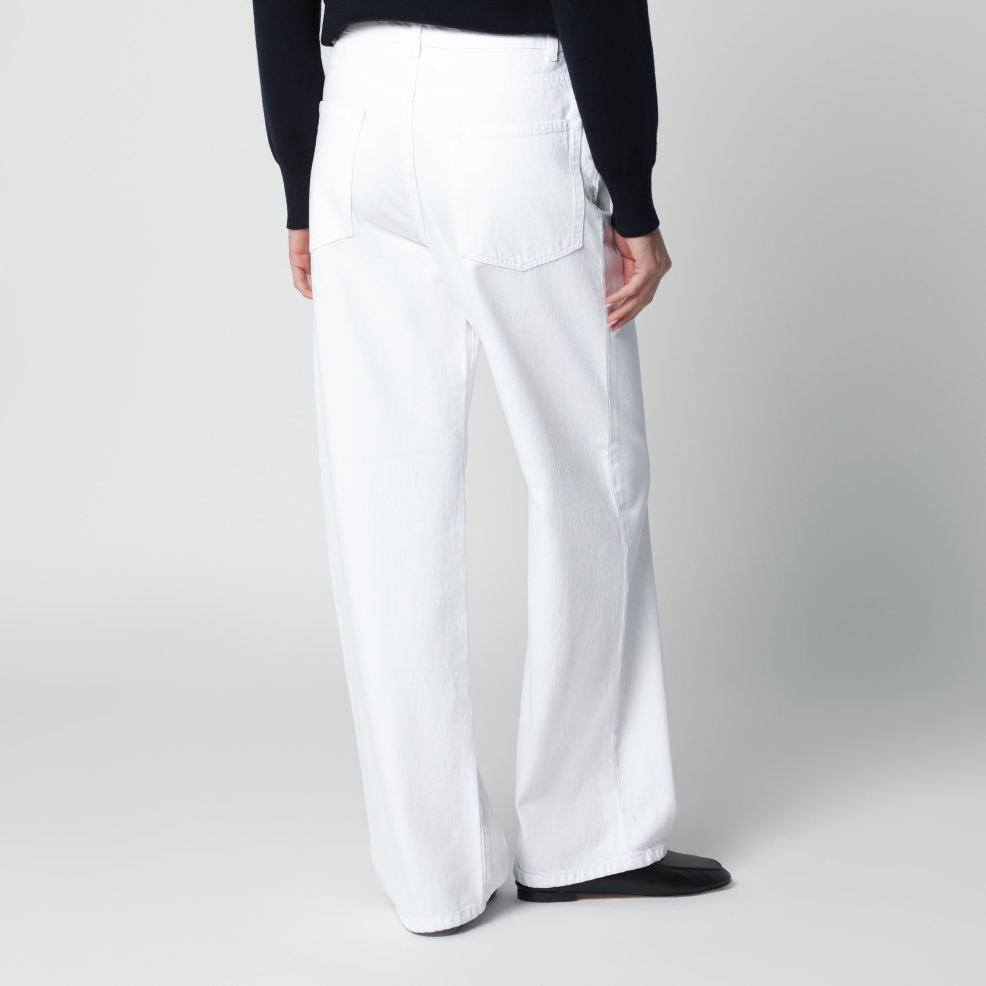 Bruun signature baggy jeans bianchi
