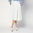 Ivory pleated midi skirt