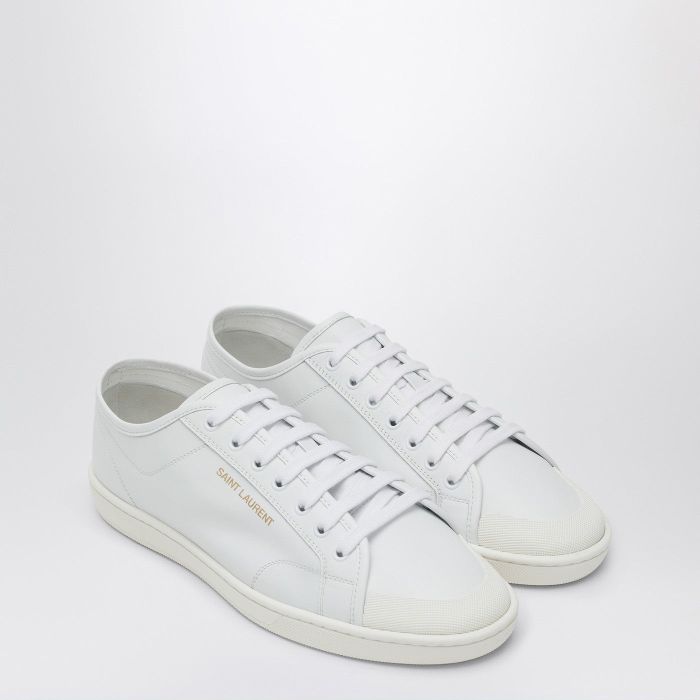 靴 SAINT LAURENT sneaker Saint Laurent White leather sneakers GYM | TheDoubleF