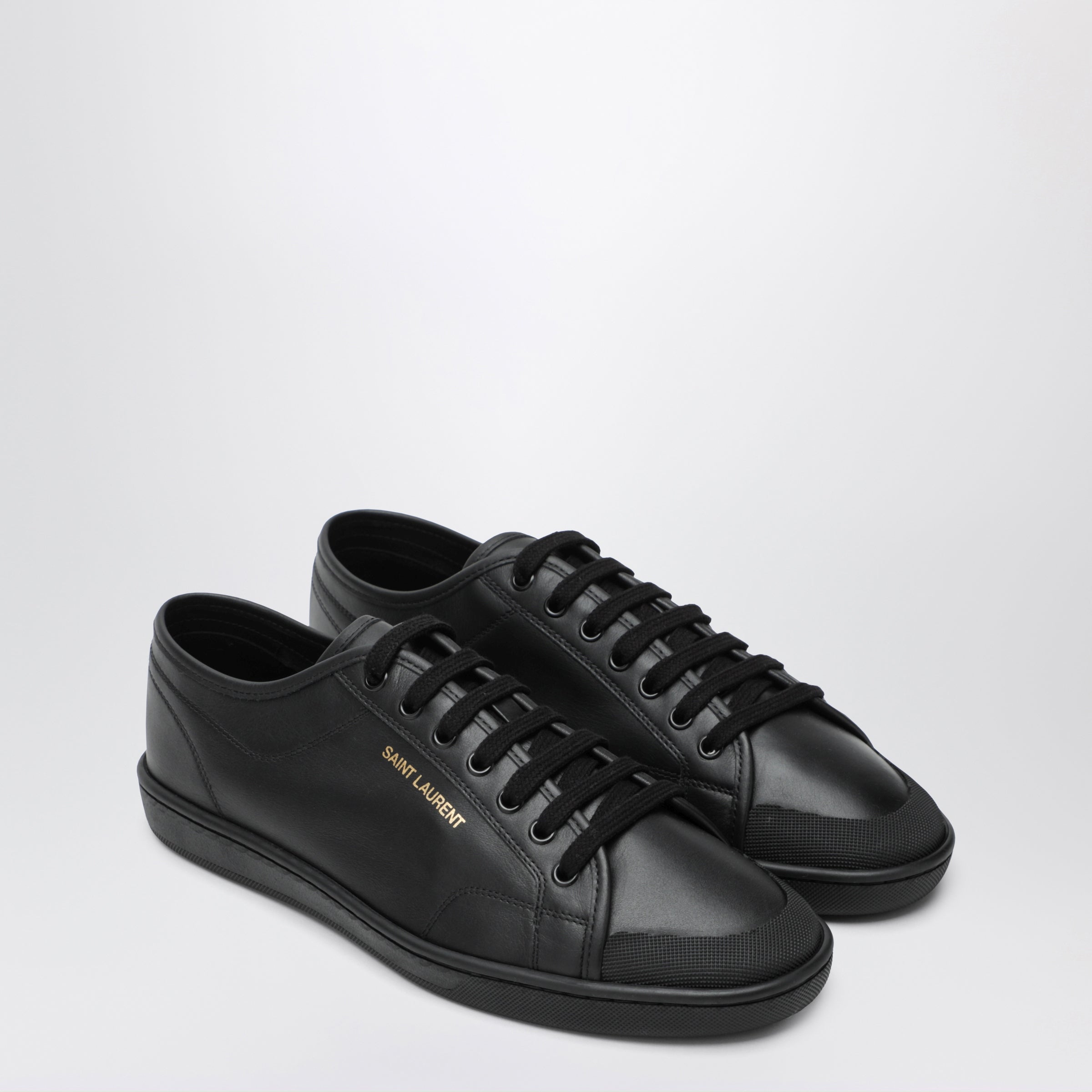 Saint Laurent Black GYM sneakers in smooth leather | TheDoubleF