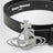 Ceinture à boucle Orb en cuir noir
