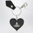 Portachiavi Mirror Heart Orb con cuore specchiato nero