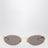 Ovale Sardine-Sonnenbrille aus Metall in Gold/Grau