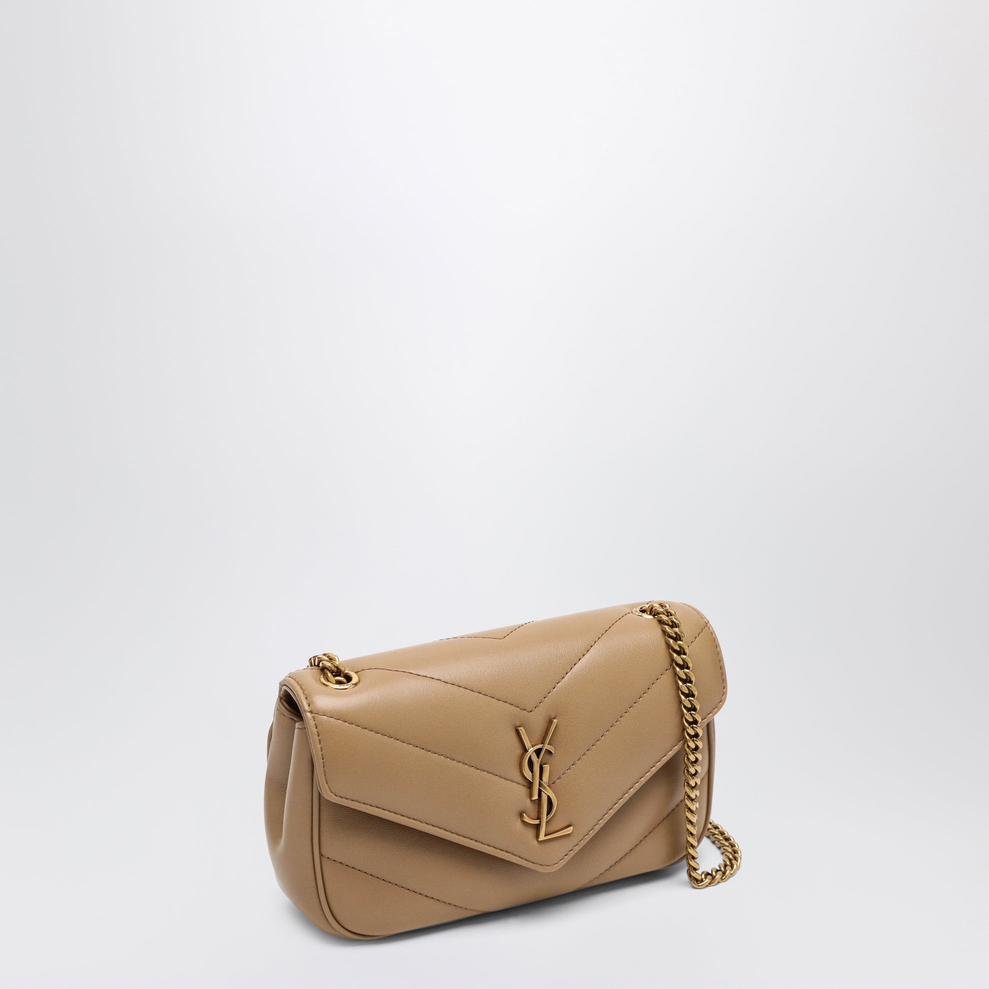Borsa LouLou mini beige in pelle