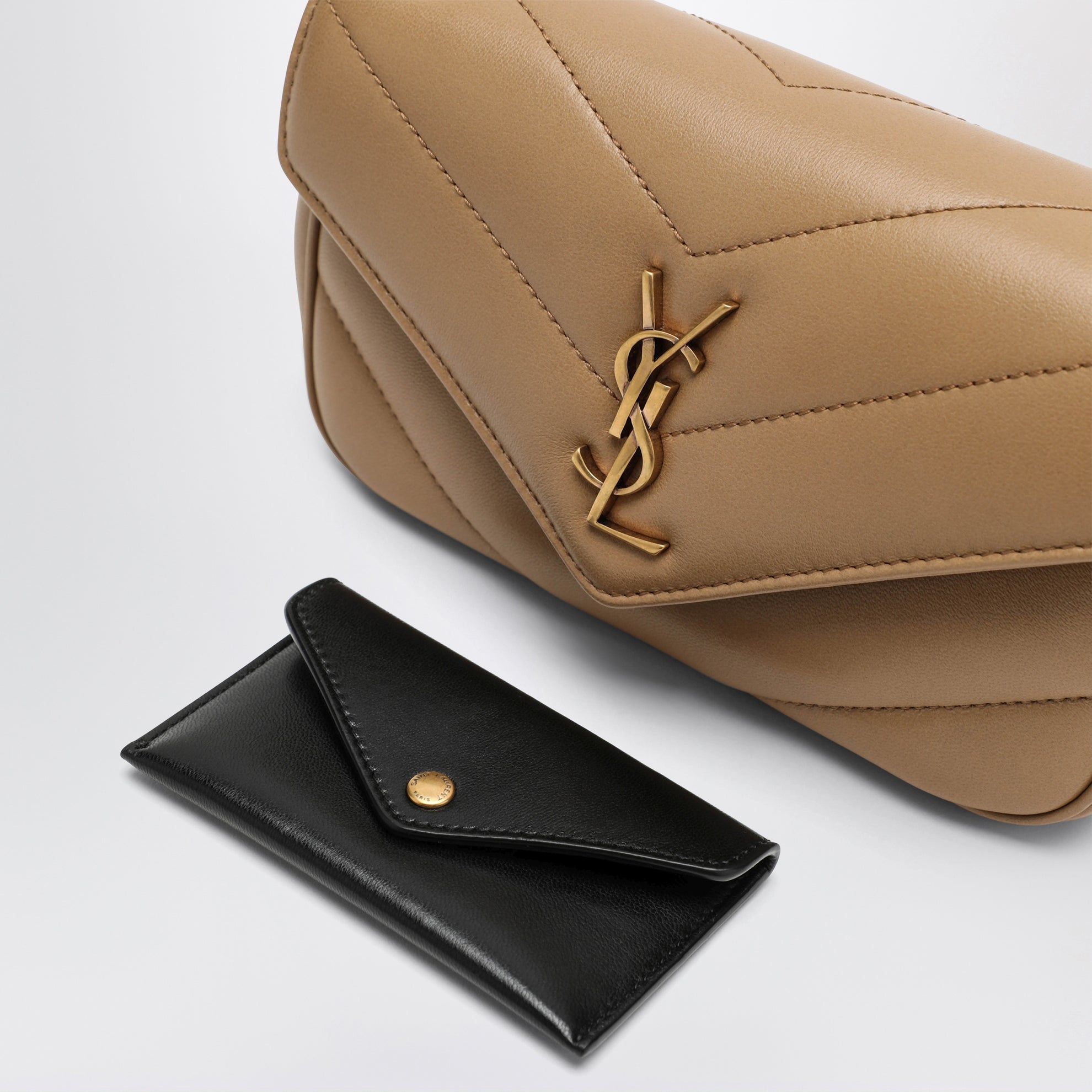 Borsa LouLou mini beige in pelle