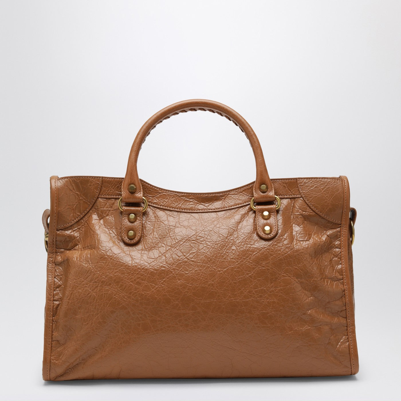 Balenciaga Le City medium bag in camel/antique gold | TheDoubleF