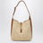 Le 5 À 7 small raffia and leather bag, pale brown/brick