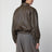 Khaki green leather bomber jacket