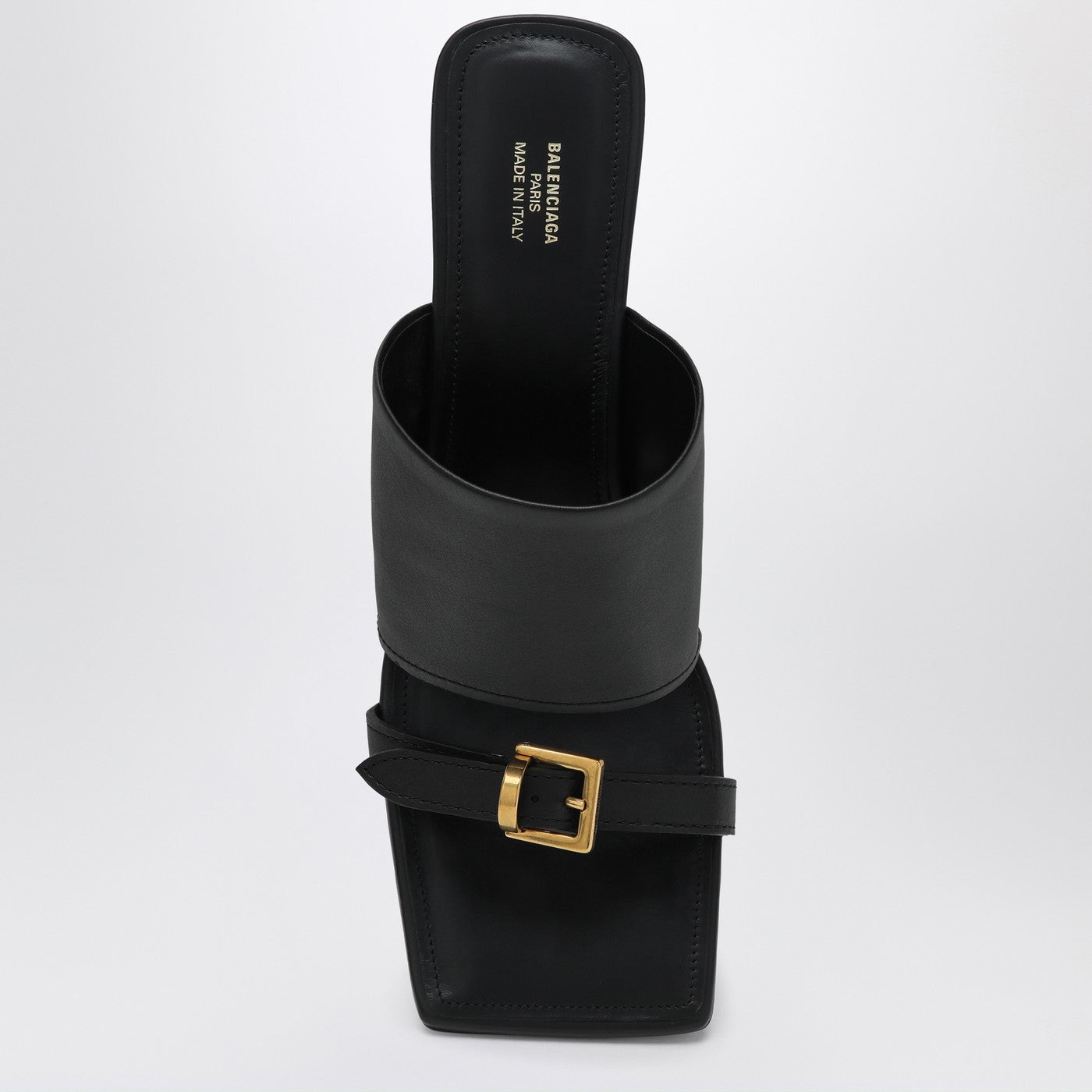 Black leather Bel Air sandals