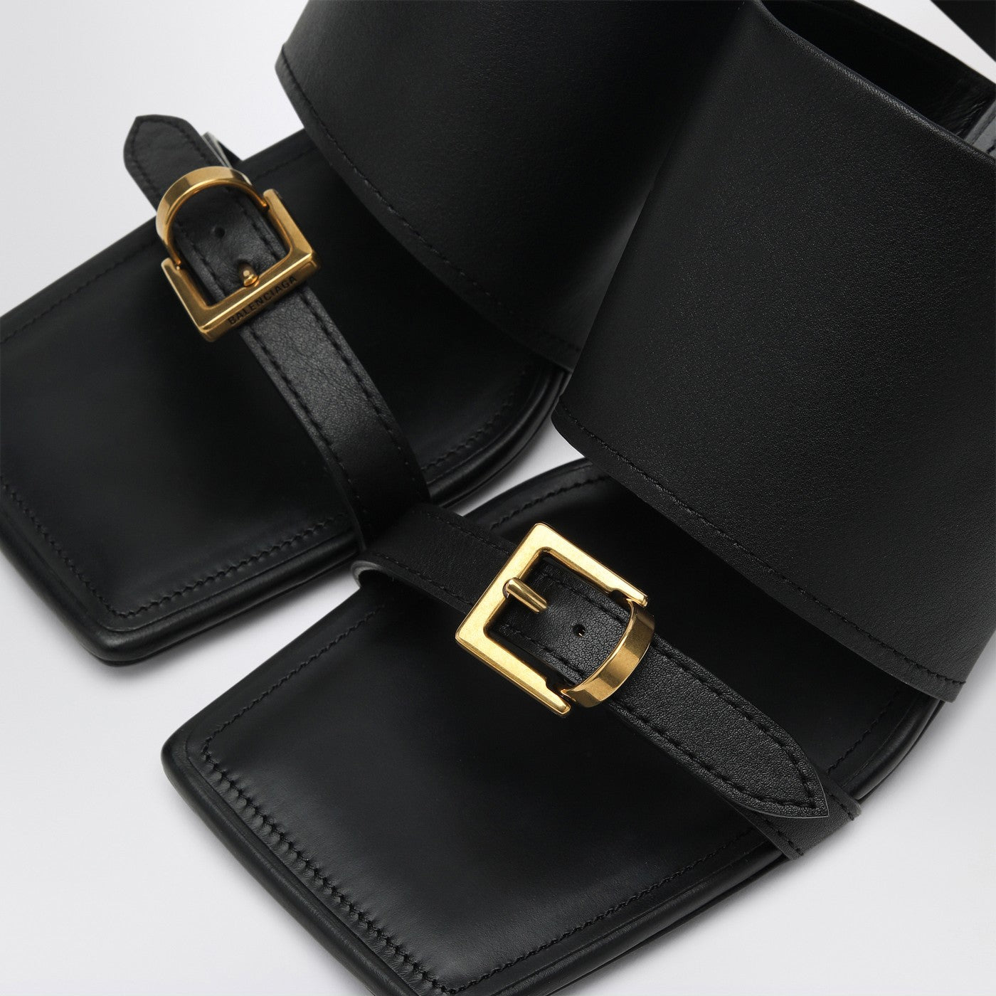 Black leather Bel Air sandals