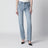 High-Waist-Jeans gerade geschnitten hellblau