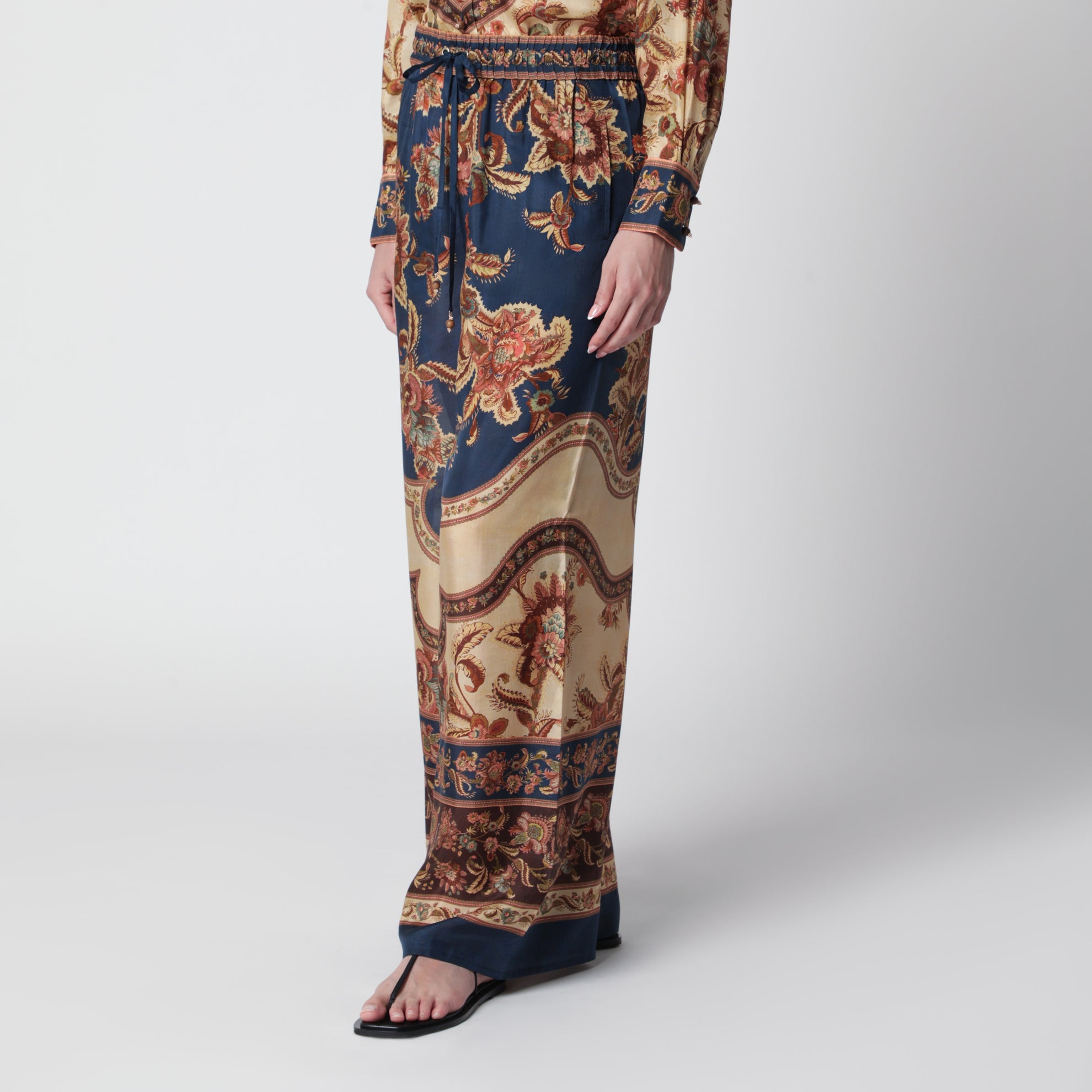 Aster navy Jacobean trousers