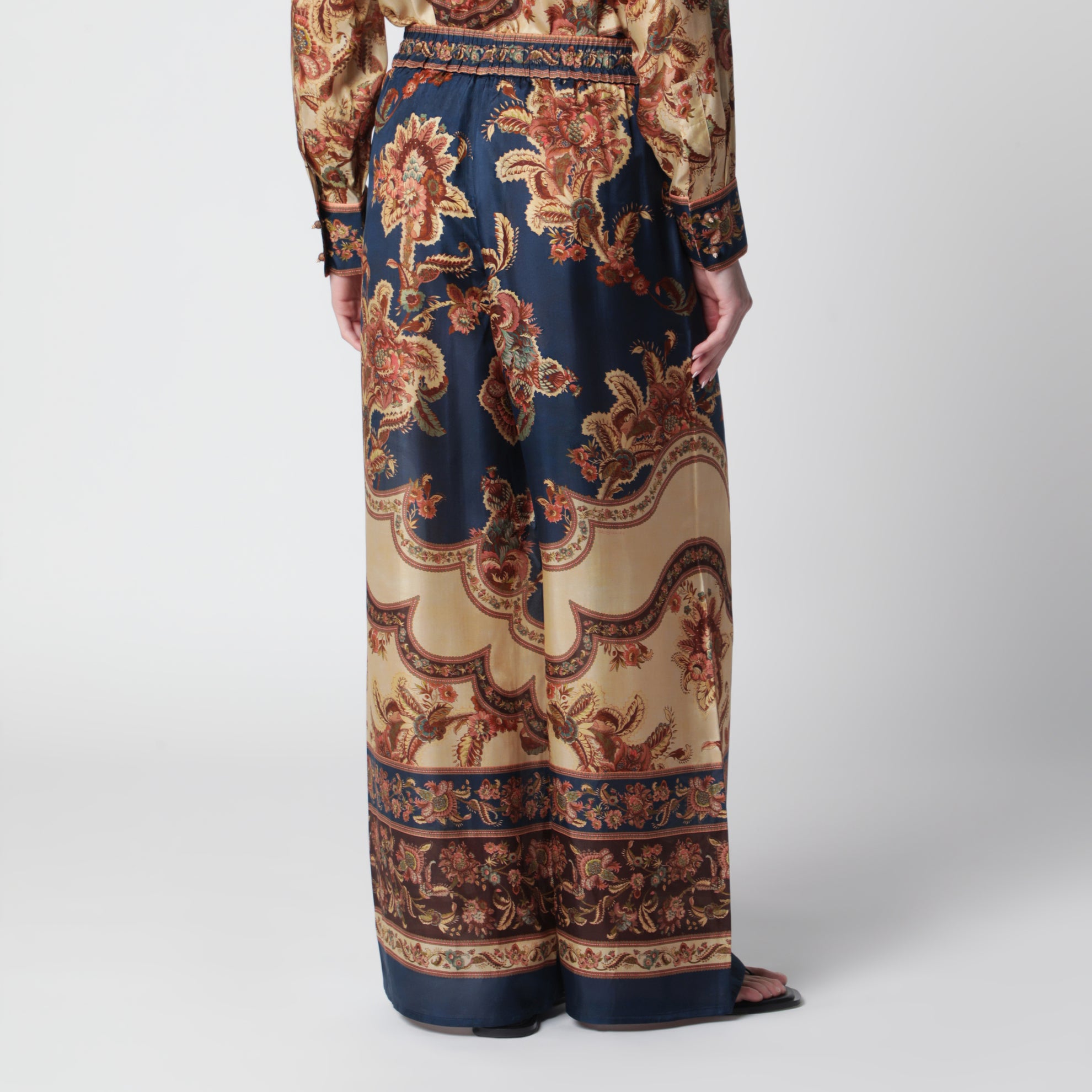 Aster navy Jacobean trousers