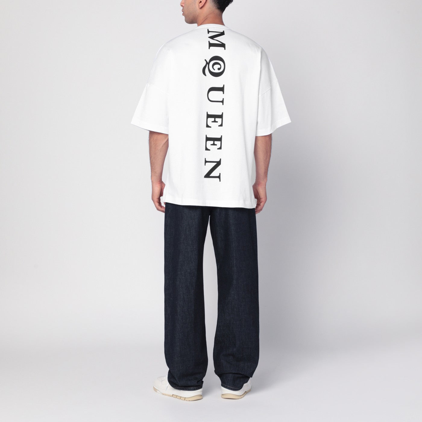 White oversized t-shirt with logo