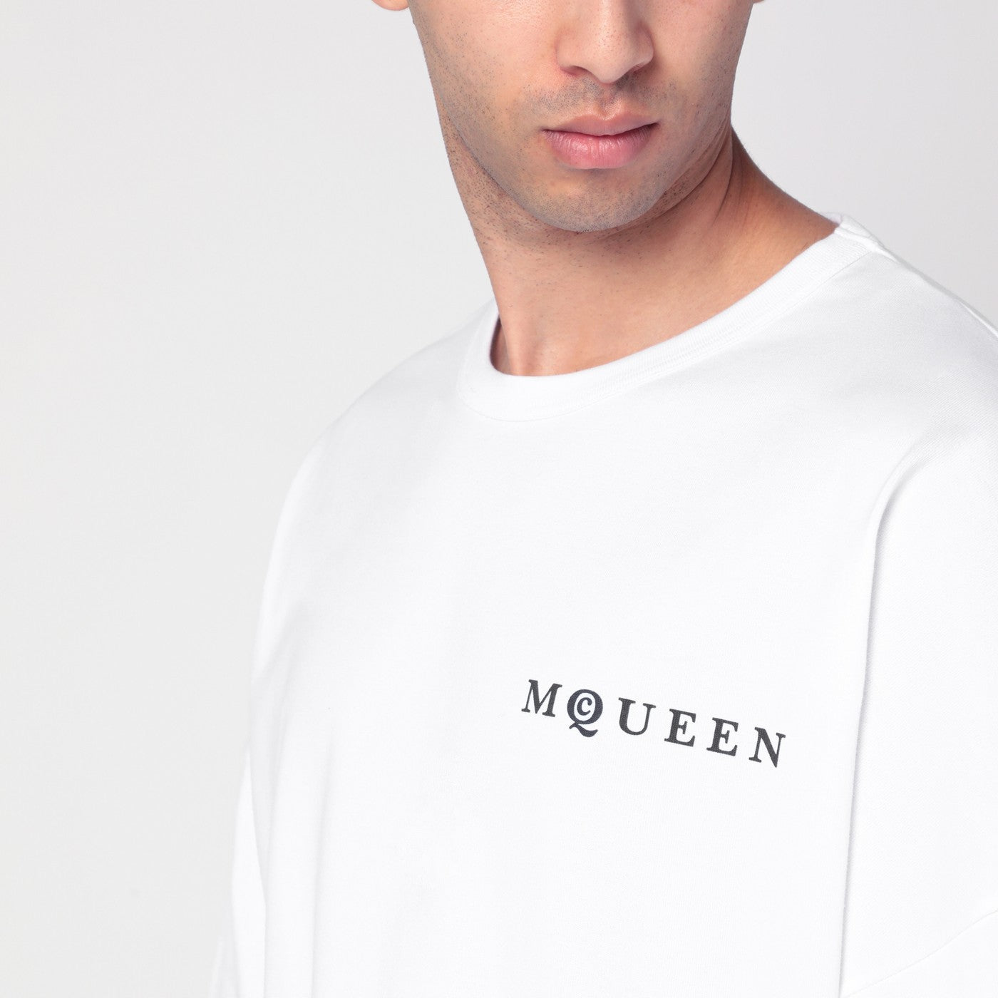 White oversized t-shirt with logo