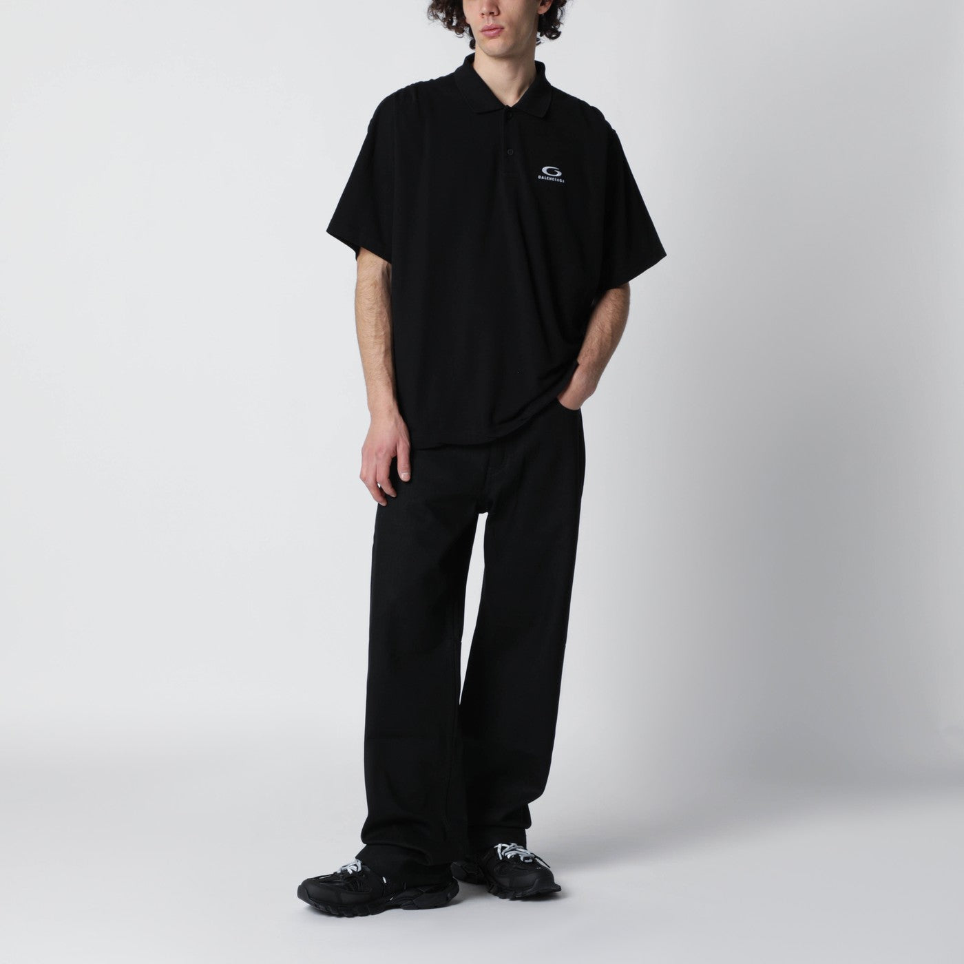Balenciaga Black Laurel Classic regular polo shirt | TheDoubleF