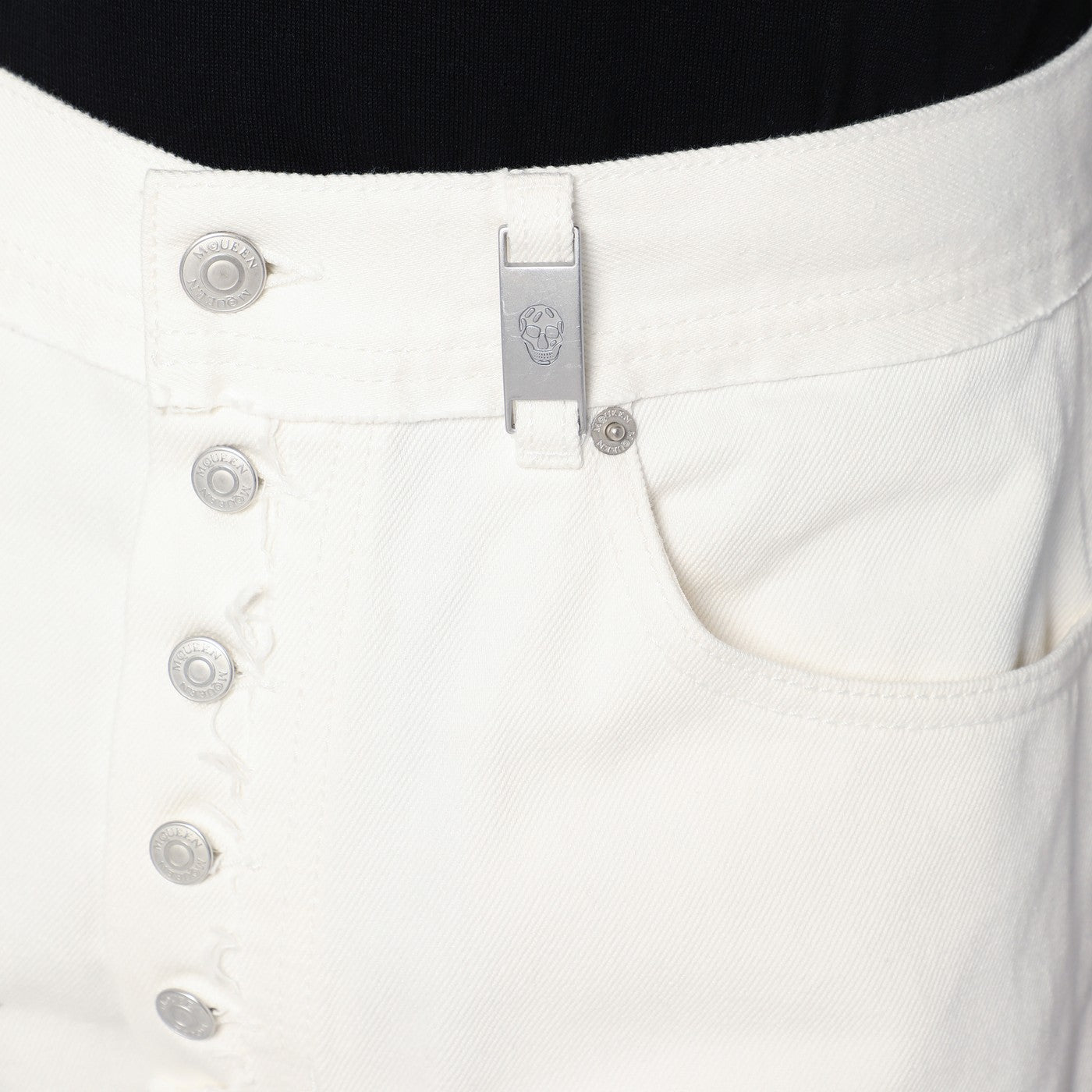 Pantalone bianco in denim