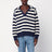 Maglione a righe bianco/blu in misto lana