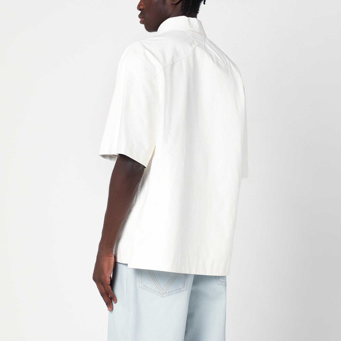 Camicia in pelle bianca