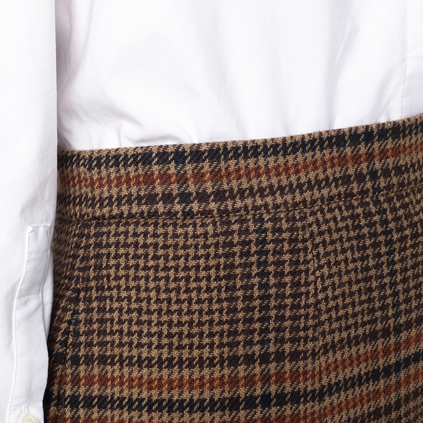 Gonna midi in lana Principe di Galles