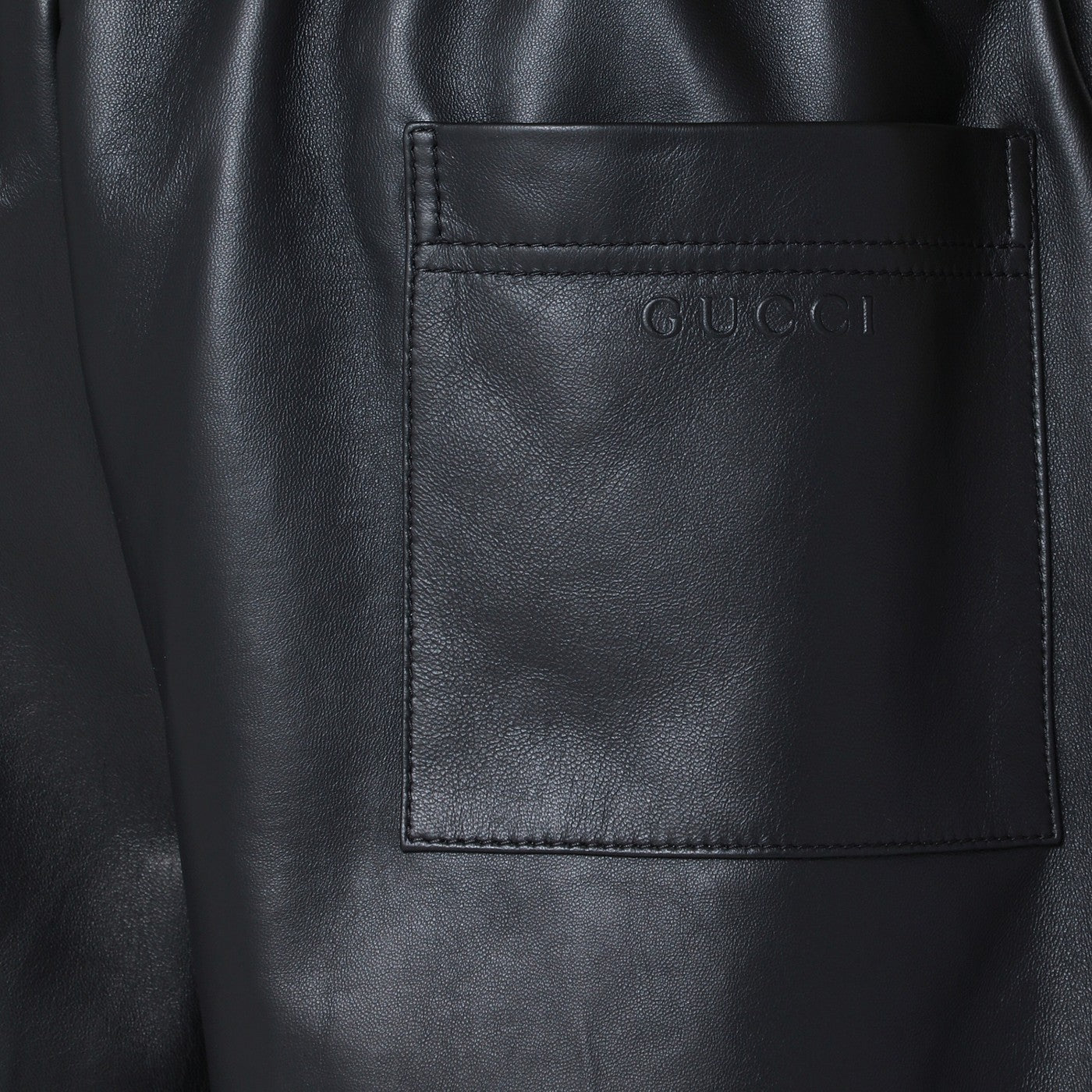 Schwarze Bermudashorts aus Leder