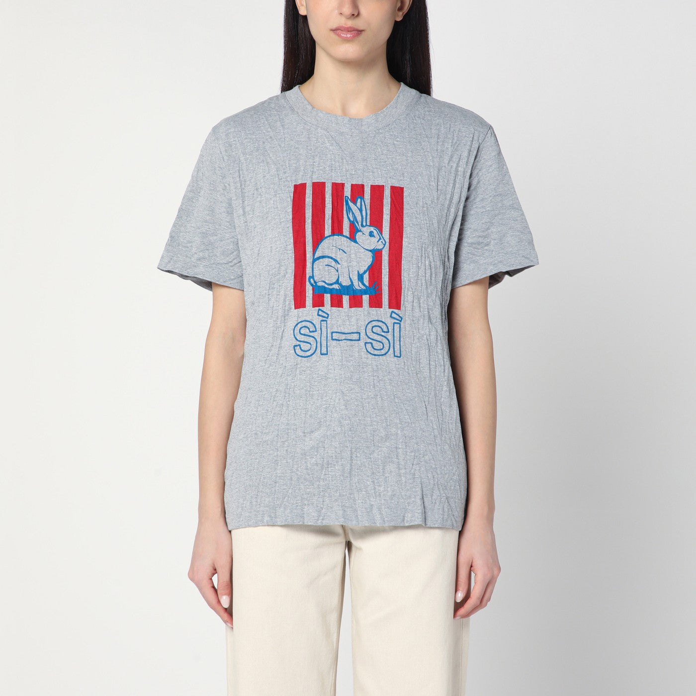 T-Shirt aus bedrucktem Baumwoll-Jersey