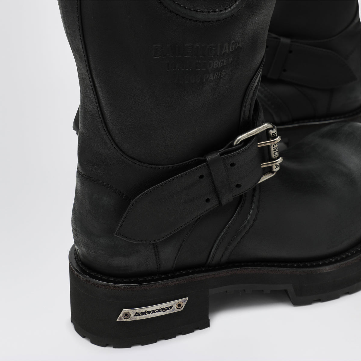 Venom boots in black calf leather